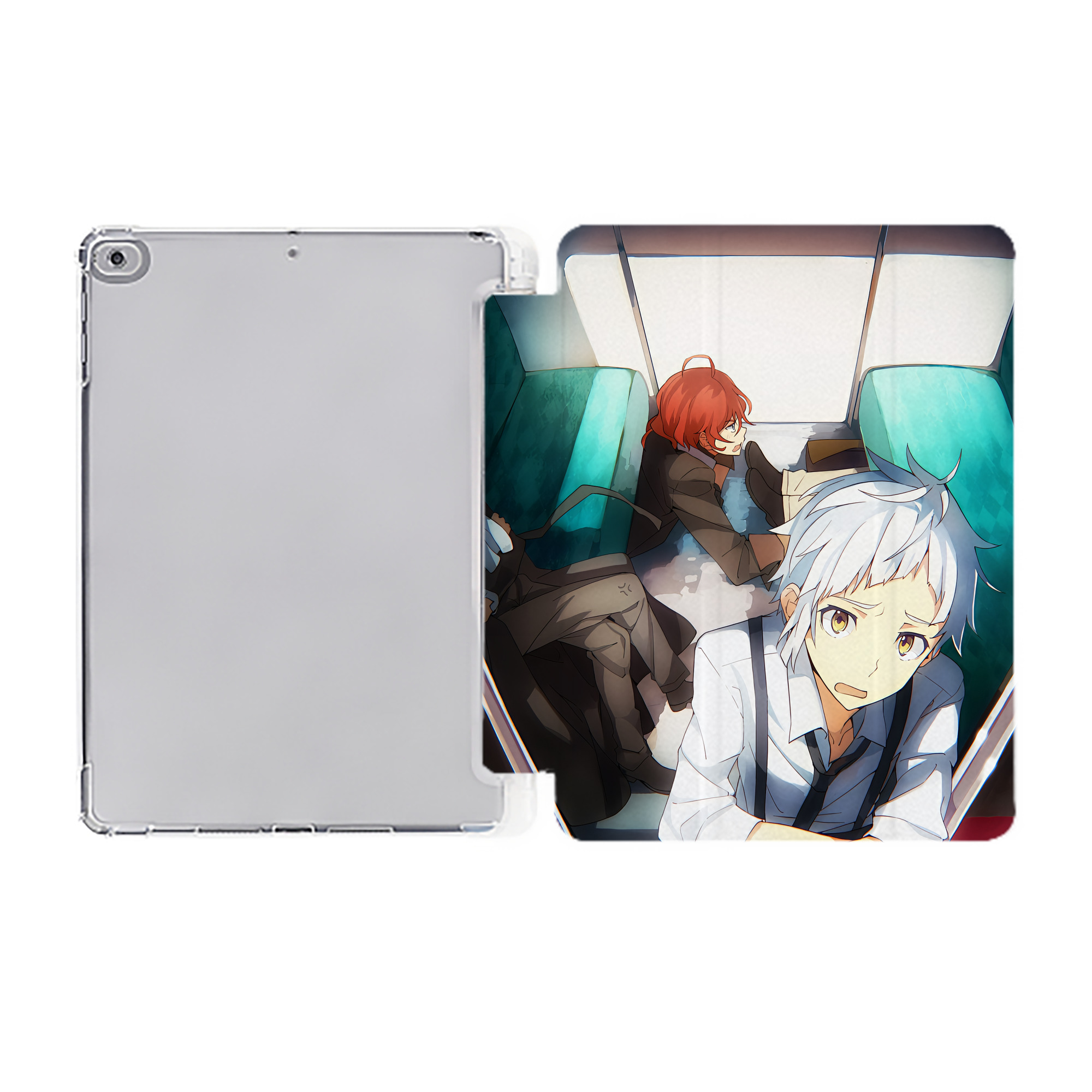 （画像用） 文豪ストレイドッグス Bungo Stray Dogs IPad ケース ペン収納付き 三つ折りスタンド PUレザー×シリコン 対応機種9.5/10.5/10.9インチ
